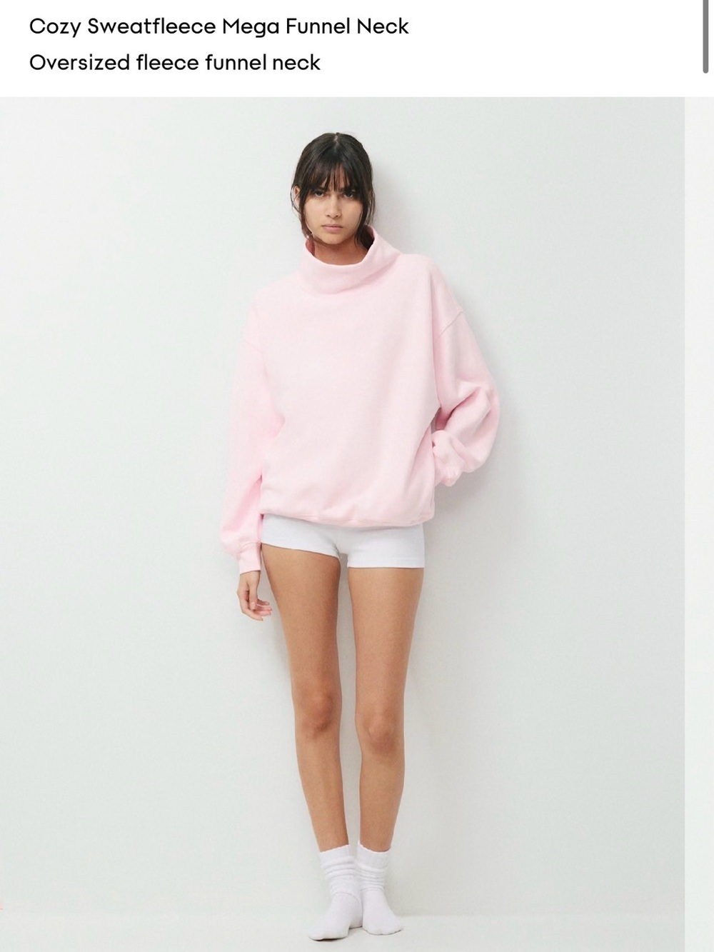 Aritzia Pink Set!   Sweatfleece Wide-Leg Pants and Funnel neck Mega Sweater - Picture 2 of 7